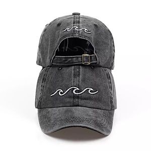 Ocean Wave Baseball Cap (Charcoal Grey)